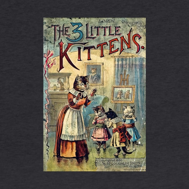 The three little kittens- cute childrens book cover by stevepaint